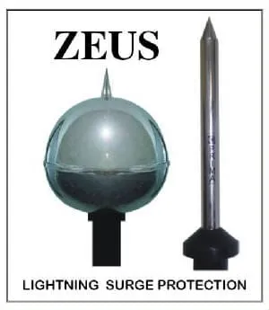Zeus Lightning Protection Equipment - ESE Air Terminal and Surge Arrester